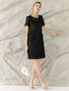 Lace Shift Above Knee Dress