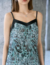 Sleeveless Floral Print Midi Slip Dress