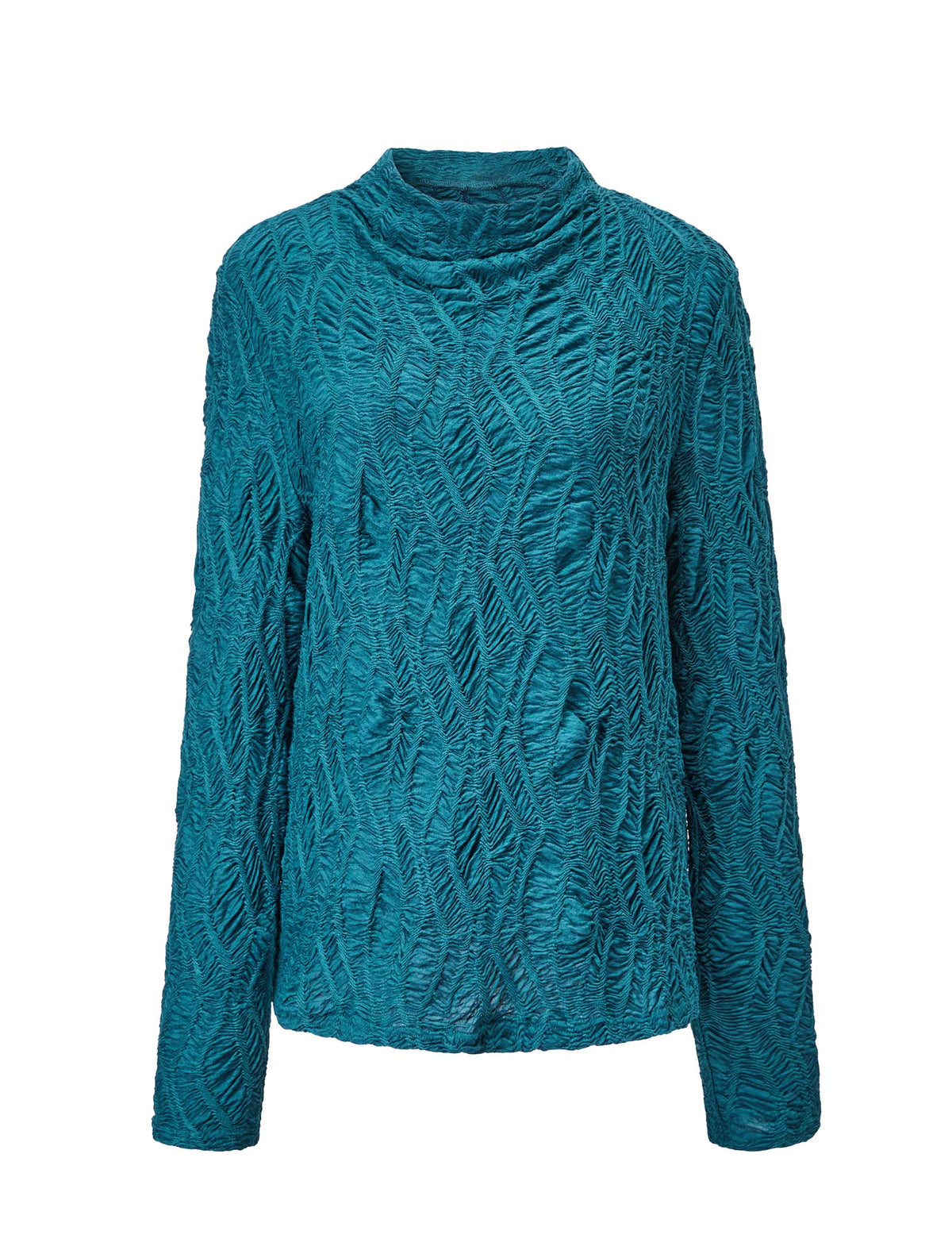 Textured Mock Neck Top