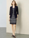 3/4 Sleeve Button-Front Blazer