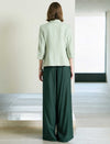 Light Sage 3/4 Sleeve Casual Blazer