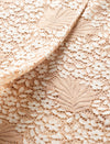 Apricot Lace V-Neck Midi Dress
