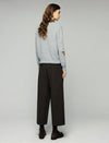 100% Wool Embroidered Floral Crewneck Relaxed Sweater