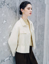 Detachable Collar Utility Cropped Jacket
