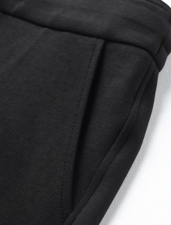 Stylish Black Drawstring Wide Leg Pants