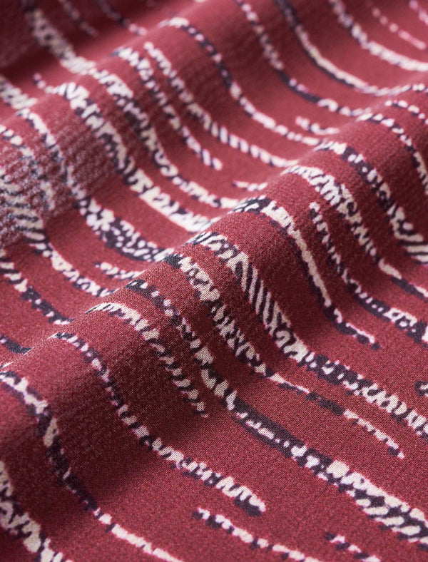 Chiffon Striped Bow Tie Blouse