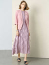 Dusty Pink Single Button Rolled Cuff 3/4 Sleeve Blazer