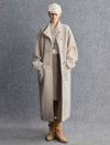 Wool-Blend Toggle Closure Duffle Coat