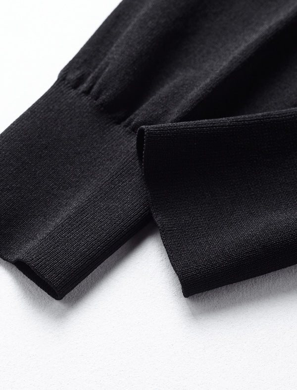 Faux Two-Piece Bow Detail Knit Top