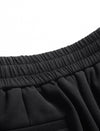 Stylish Black Drawstring Wide Leg Pants