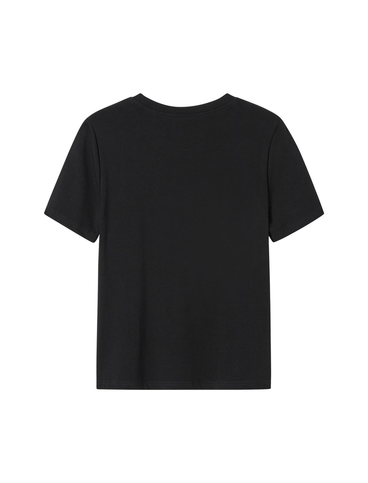 Cut Out Embellished Short Sleeve Tee