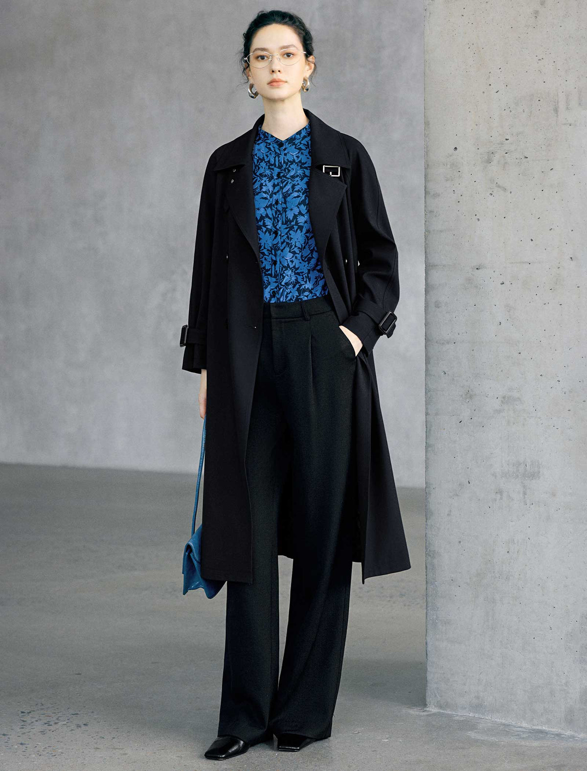 Pure Wool High Waist Wide Leg Pants