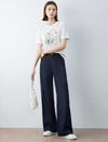 High Waisted Wide Leg Cotton Pants