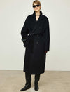 Wool-Cashmere Blend Double-Breasted Maxi Coat