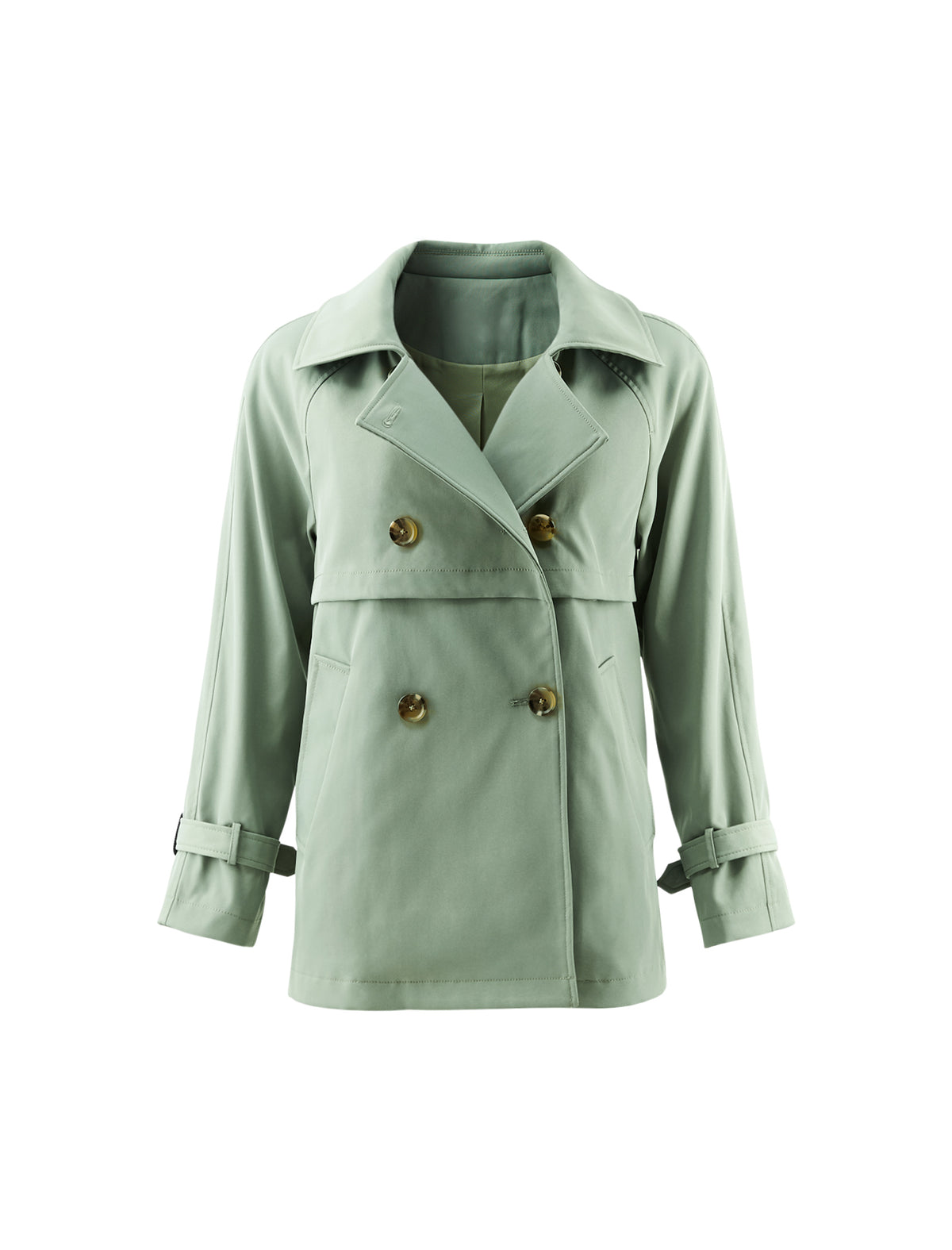 Long Sleeve Double-Breasted Relaxed Trench Coat