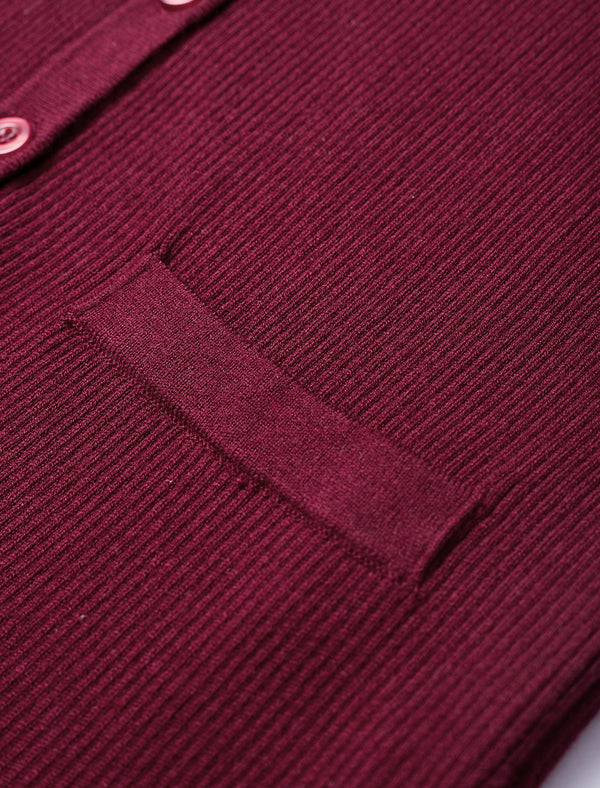 V-Neck Slim Fit Buttoned Knit Tank Top