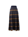 Wool Blend Plaid Skirt
