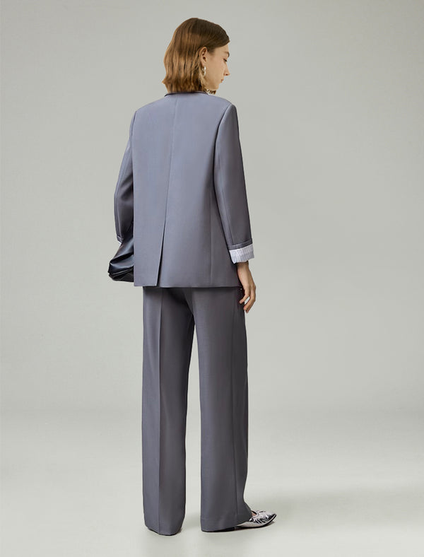 One Button Relaxed Fit Blazer