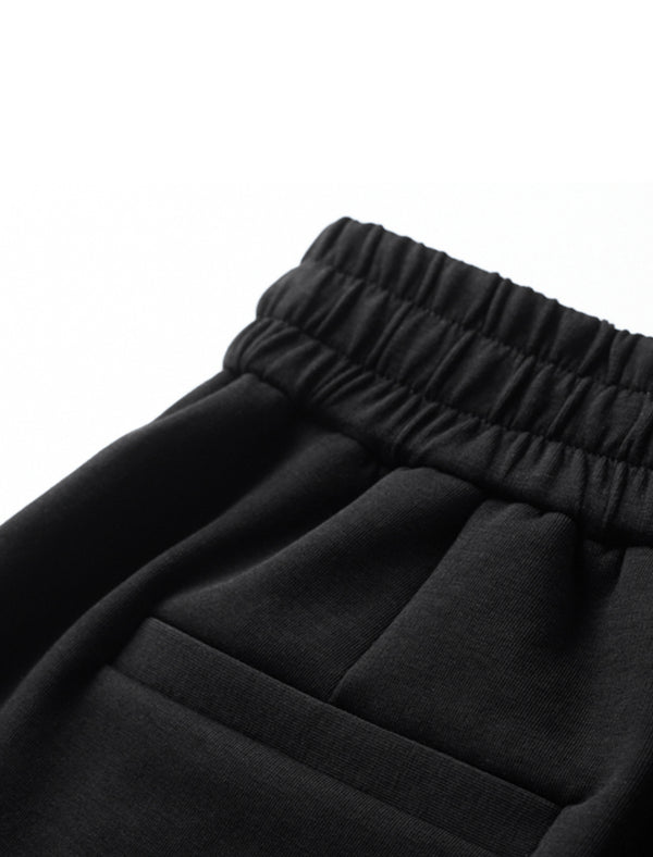 Stylish Black Drawstring Wide Leg Pants