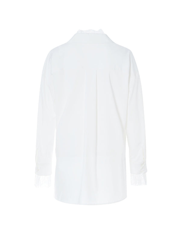 Lace Detail V-Neck Blouse