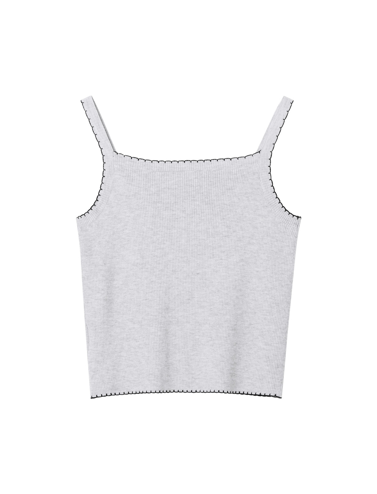 Wool Scallop Trim Cardigan and Cami Set