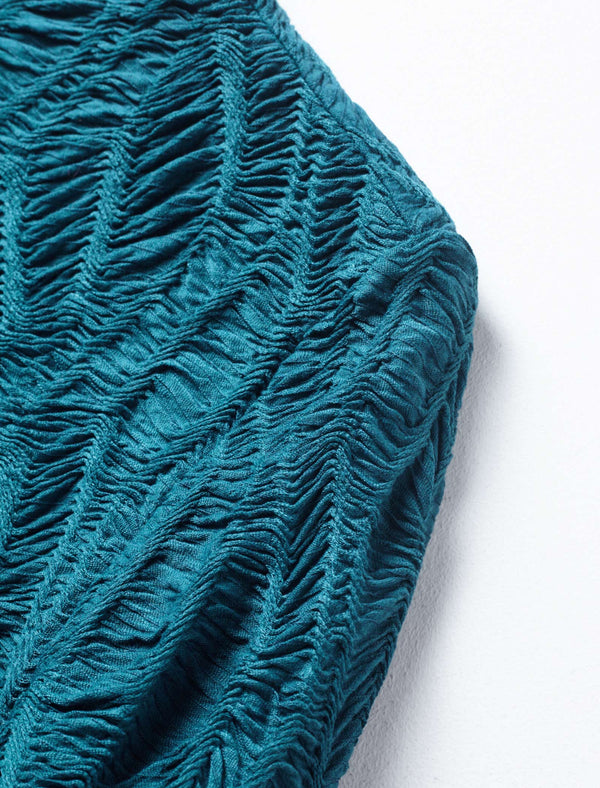 Textured Mock Neck Top