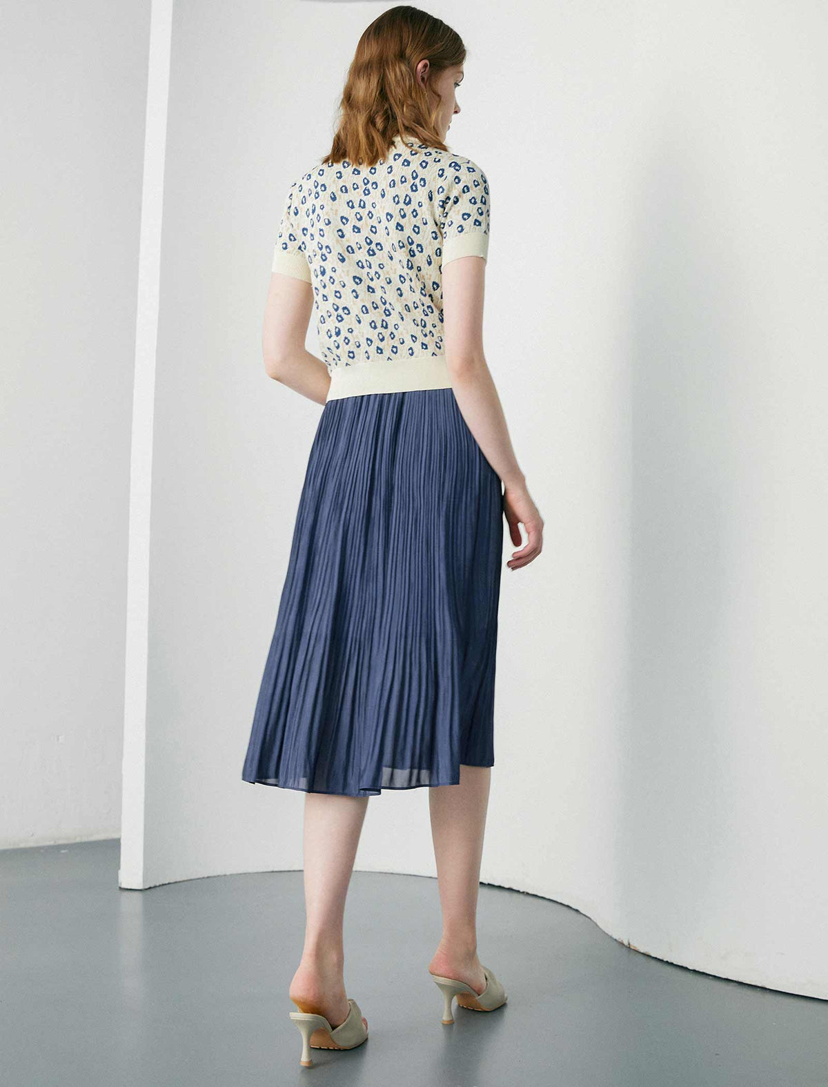 Minimal Pleated A-Line Skirt