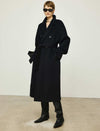 Wool-Cashmere Blend Double-Breasted Maxi Coat