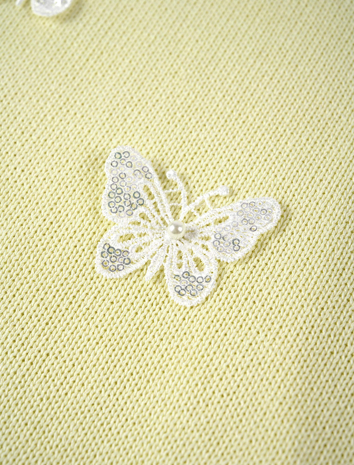 3D Butterfly Embroidered Knit Top