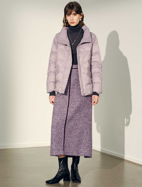 100% Wool Turtleneck Slim-Fit Knit Top