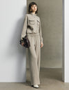 Classic Knit Wide-Leg Pants