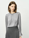 Mulberry Silk Embellished Neckline Shirt