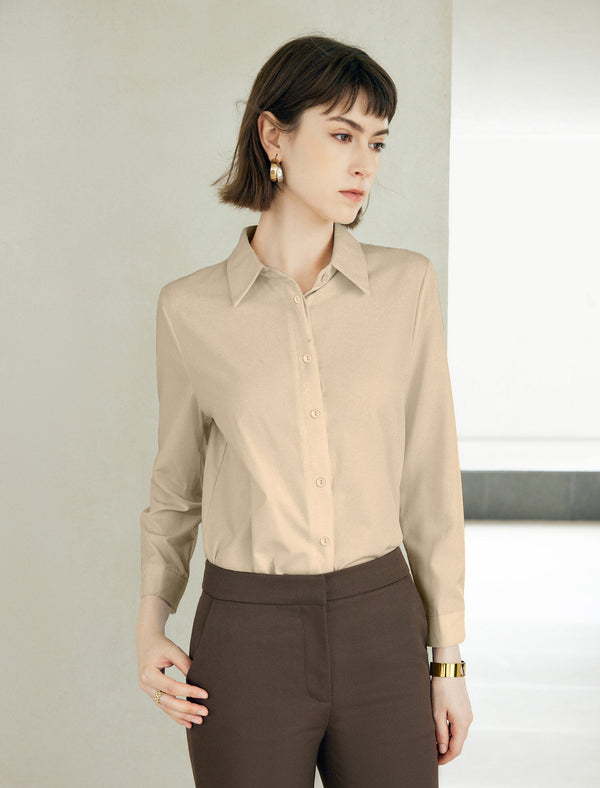 Mulberry Silk Solid Color Button Up Shirt