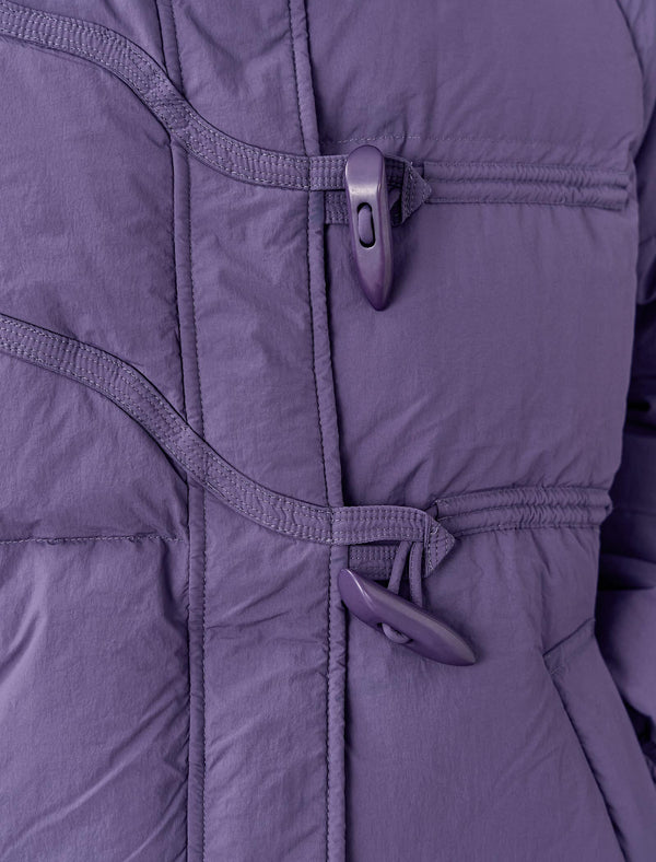 Purple Duffle Hooded Down Jacket
