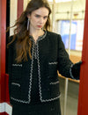 Embellished Trim Tweed Jacket