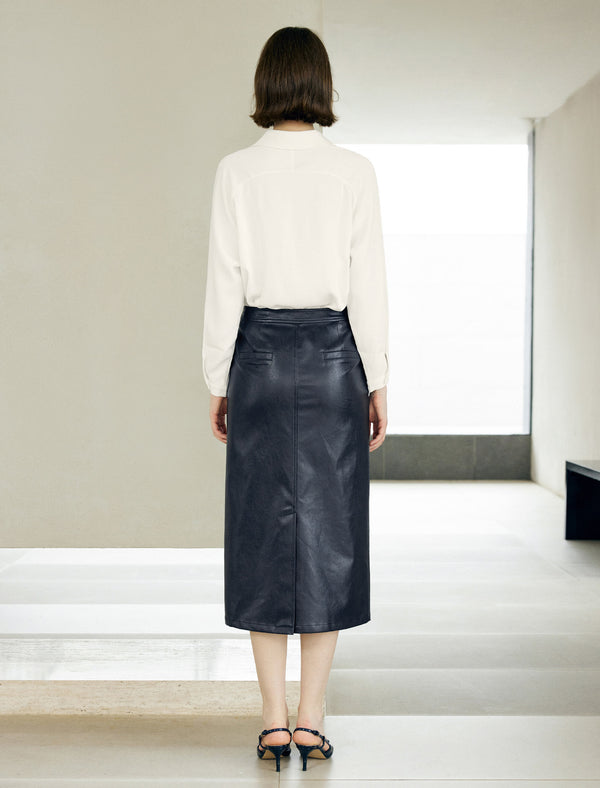 Mulberry Silk Hidden Button Placket Shirt