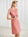 Solid Sheath Sleeveless Dress