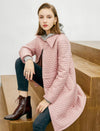 Collared Button-Front Padded Coat
