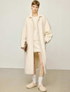 100% Alpaca Classic Collar Wool Longline Coat