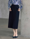 Front Slit High Waist Midi Pencil Skirt