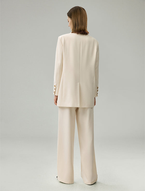 Linen Blend Relaxed Fit Tailored Blazer