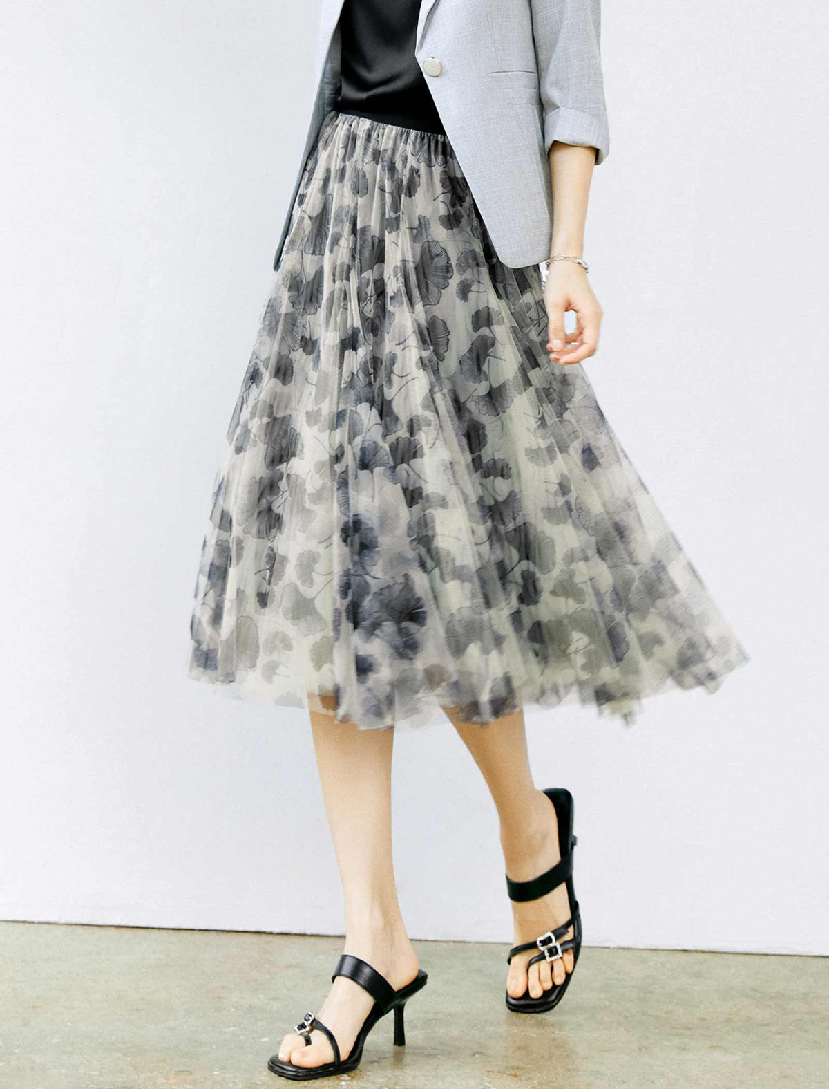 Printed A-Line Skirt