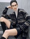 Wool Blend Fair Isle V-Neck Pocket Cardigan