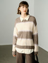 Striped Crewneck Relaxed Straight-Fit Sweater