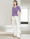 V-Neck Wrap Ribbed Top