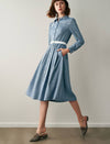 Classic Plaid Button-Front Dress