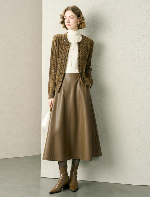 Bead Detail Wool Cardigan