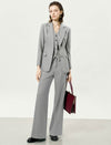 High-Waisted Loose Straight Leg Suit Pants
