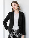 Black Structured Minimalist Professional Blazer