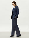 High-Waisted Loose Straight Leg Suit Pants